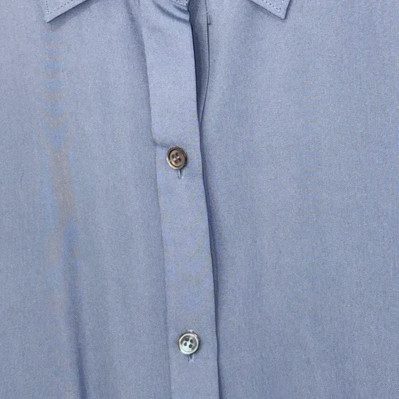 J. Crew Size XL Women’s Pure Silk Blue Blouse Shirt In Perfect Condition - Picture 4 of 4